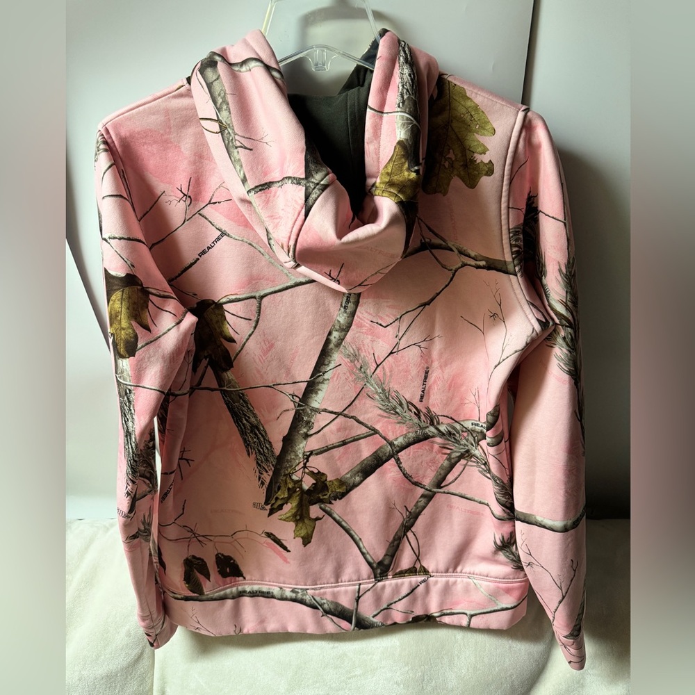 Under Armour Pink and Green Camo Hoodie - Picture 5 of 8